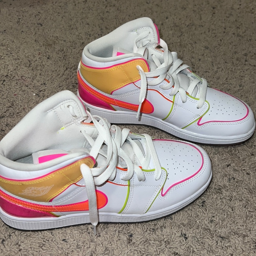 neon jordan 1 mids